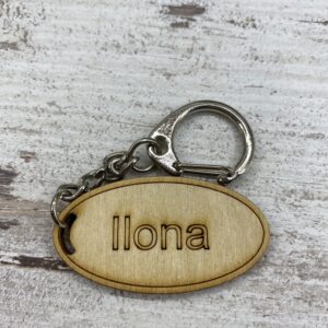 Női neves fa kulcstartó / I
