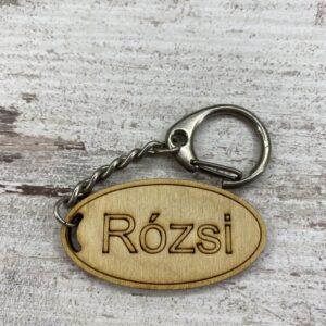 Női neves fa kulcstartó / R