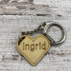 Női neves fa kulcstartó / I