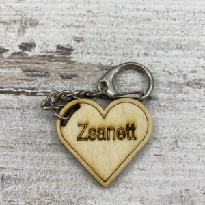 Női neves fa kulcstartó / Z-Zs