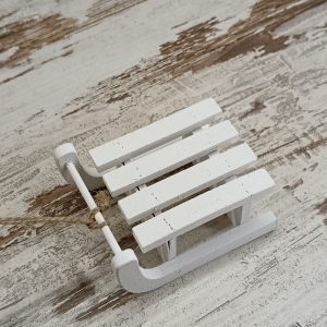 Szánkó natúr  8 x 4cm